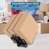 Folding Trolley, Portable Trolley, Folding Bag, Weight Capacity 25KG Luggage Trolley with 2 Wheels and 2 Elastic Cords for Personal, Travel, Moving, Office (Steel, Black) - Image 3