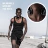 Small Bluetooth Headphones Wrap Around Head - Sports Wireless Headset with Built in Microphone and Crystal-Clear Sound, Foldable and Carried in The Purse, and 12-Hour Battery Life, Black - Image 6