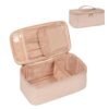 OCHEAL Makeup Bag,Vegan Leather Makeup Organizer Bag,Travel Essentials Cosmetic Bag Make Up Bag Small Makeup Case Toiletry Bag for Women,Compact Capacity for Daily Use, Double Zippers -Rose Gold - Image 9