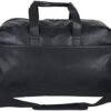 Kenneth Cole REACTION Port Stanley Duffel Pebbled Vegan Leather Carry On Shoulder Duffle Travel Bag, Black, 15" Laptop