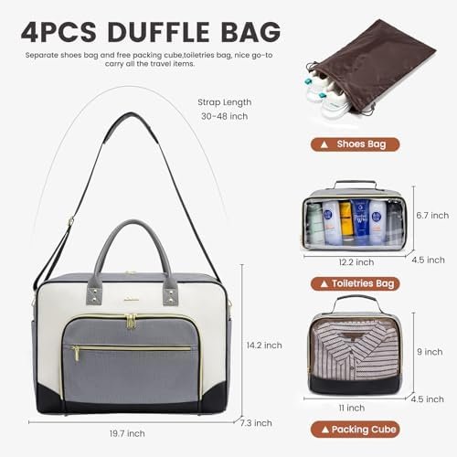 LOVEVOOK Travel Duffel Bag,Weekender Bags for Women,Overnight Bag with Wet Pocket,Hospital Bag for Labor and Delivery - Image 2