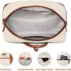Weekender Bags for Women, Large Overnight Bag Canvas Travel Duffel Bag Carry On Tote with Shoe Compartment 21" 3Pcs Set - Image 5