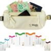 Boxiki Travel Beige Money Belt with RFID Sleeves Set - Secure Travel Pouch and RFID Card Holder to Protect Cash, Credit Cards and Travel Documents for Men and Women - Image 8