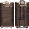 ELDA Expandable Foldable Suitcase Heavy Duty Luggage Bag with Trolley, Extra Large Suitcases, Duffel Bags for Men Women Travel