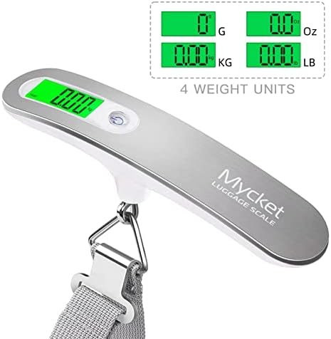 Mycket Luggage Scale Portable Digital Weight Scale Electronic Suitcase Scale Hanging Scales Luggage Weighing Scale 110 Lb/ 50Kg with Backlit with Tare Function Lightweigh for Travel - Image 3