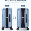 BAGSMART Carry On Luggage 22x14x9 Airline Approved, 1OO% PC Hardside Expandable Luggage with TSA Lock, 20 Inch Travel Suitcase with Spinner Wheels, Black - Image 3