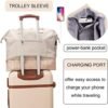Weekender Bag with Shoe Compartment,Laptop Sleeve,USB Charging Port - Image 4