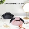 rlokosfb Small Drawstring Makeup Organizer,Lay Barrel Makeup Bag Cosmetic Bag Toiletry Bag for Travel,Portable Waterproof Make Up Bags for Women Brush Toiletries Accessories (small pink) - Image 3