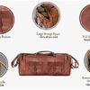 KPL Large 32 inch duffel bags for men holdall leather travel bag overnight gym sports weekend bag - Image 4