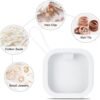 Soleebee 2pcs Portable Hair Tie Organizer Box Qtip Holder, Small Hair Accessory Containers Travel Hair Tie Holder Cotton Swab Dispenser Stackable or Hanging Small Items Storage Box (White) - Image 4