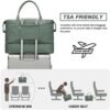 Travel Duffel Bag for Women, Overnight Weekender Bag with Wet Pocket & Trolley Sleeve, Carry On Tote Bag Sports Gym Bag Green - Image 3