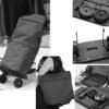 Upgrade Shopping Bag with Wheels Portable Trolley Bags Grocery Cart Hand Pulling Utility with Hand Straps Folding Shopping Cart Travel Bag Carry-on Bag(B0CJ987DHD)