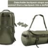 MIER Large Duffel Backpack Sports Gym Bag with Shoe Compartment, Heavy Duty and Water Resistant, Dark Green, 60L - Image 2
