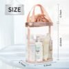 Clear Makeup Bag, Travel Toiletry Bag for Women, TSA Approved Toiletry Bag, Waterproof Clear bag Cosmetic Pouch,Transparent Makeup Organizer, Carry on Airport Airline Compliant - Image 2