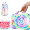 Bluboon Toiletry Bag Travel Makeup Bag Portable Cosmetic Bag Organizer for Women and Girls (Tie Dye Blue) - Image 4
