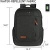 KROSER Laptop Backpack Large Fits up to 17.3 Inch Laptop with USB Charging Port Water-Repellent Casual Computer Daypack for Travel/Business/College/Women/Men-Charcoal Black - Image 3