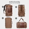 WITZMAN Travel Backpack for Men Women Carry on Luggage Backpack Canvas Rucksack Duffel bag with Shoe Compartment - Image 4