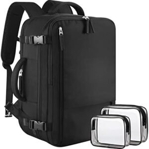 Large Travel Backpack for Women Men, 40L Carry On Backpack, 17 Inch Laptop Waterproof Backpack, College Bookbag, Backpack for Women, as Person Item Flight Approved