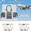 Carry On Bags For Airplanes,Travel Duffel Bags With Trolley Sleeve,Sport Gym Bags Waterproof Swimming Yoga Bags For Women,Duffel Bags For Traveling(Army Green) - Image 6