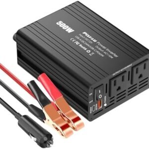 500W Power Inverter 12v to 110v,dc to ac Converter for car with 24W Quick Charge/65W USB-C,Power Inverter for car Cigarette Lighter,12 Volt Power Inversor