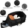 Eackrola Large Sports Gym Bag, Travel Duffel bag with Wet Pocket & Shoes Compartment for men women, 65L, Lightweight - Image 3