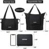 Hanke Expandable Foldable Travel Duffel Bag Collapsible Carry On Bag with Luggage Strap for Airplanes, Water Resistant Weekender Overnight Bag Fits for Men Women - Image 2