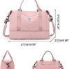 Travel Duffel Bag with Shoes Compartment, Shoulder Weekender Overnight Bag for Women,Travel Tote Bag Sports Gym Bag with Toiletry Bag - Image 3