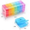 GREENCYCLE Weekly Pill Organizer 7 Day 2 Times a Day, AM PM Portable Travel Daily Compartments Pill Cases for Pills Vitamin Fish Oil Supplements, BPA Free Pill Box, Easy to Clean - Image 5