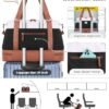 Travel Duffel Bag, ETRONIK Gym Bag for Women with Shoes Compartment & Wet Pocket, Carry On Weekender Bag with Toiletry Bag, Overnight Bag for Hospital, Yoga, Sports (Brown) - Image 3