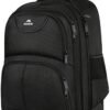 MATEIN Wheeled Backpack, 18 inch Laptop Backpack with Wheels for College, Rolling Travel Backpack, Carryon Trolley Luggage Suitcase Compact Business Computer Bag for Men Women, Black
