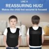 Weighted Vest for Kids (Small, Ages 4 to 7) with Sensory Issues Compression Vest for Kids Including 6 Removable Weights Black - Image 5