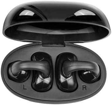 Open Ear Clips on Headphones Wireless Earbuds Bluetooth Stereo Sport Earphones with Mic Noise Canceling Lightweight Waterproof
