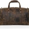 Large duffel bags for men holdall leather travel bag overnight gym sports weekend bag - Image 4