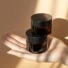 OverNews 1oz Amber Glass Jar, Empty Cosmetic Lotion Containers,with Inner Liners,Black Lid, Spatula - Image 2