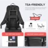Travel Backpack, 40l Extra Large Travel Backpack For Men, Airline & Tsa Approved Carry On Luggage, College Backpacks For Women, Business 15.6 Inch Laptop Backpack - Black - Image 4