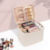 OCHEAL Makeup Bag,Large Travel Makeup Bag Organizer Cosmetic Bags for Women Washable Make Up Bag Makeup Organizer Case with Dividers - Large,Beige - Image 5