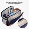 Toiletry Bag for Men, Mens Toiletry Travel Bag, Water-resistant Mens Toiletry Bag, Thickened PU Travel Dopp Kit, Toiletries Travel Bag for Business Trips and Camping, Navy Blue - Image 4