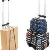 Mount-It! Folding Luggage Cart with Wheels | Strong, Compact, Holds 77 Pounds - Carry Boxes, Backpacks Smoothly - Image 3