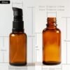 6 Pcs 30ml Amber Glass Travel Bottles for Toiletries Refillable Travel Size Liquid Containers Glass Lotion Pump Bottle Mini Soap Pump Dispenser Cosmetic Container Bottle Travel Accessories - Image 4