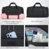 IGOLUMON Gym Bag for Men 55L Sports Duffel Bags Gym Duffle Bag Women with Shoe Compartment & Wet Pocket Water Resistant Travel Duffel Bag Lightweight Weekender Overnight Bag Black - Image 5