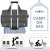 ETRONIK Duffle Bag for Men Women, Travel Bag with Shoe Compartment, Carry on Bags for Airplanes with Toiletry Bag, Weekender Overnight Bag for Gym Sports Trip, Grey - Image 4