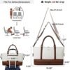 BOSTANTEN Weekender Bags for Women Canvas Travel Duffel Bag Large Overnight Bag Carry On Tote with Shoe Compartment and Trolley Sleeve - Image 2