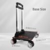 Backpack Trolley Wheeled Cart-Backpack Hand Truck with Luggage Strap,Aluminium Alloy Folding Trolley Cart for Bags Backpack Travel Luggage Cart - Image 4