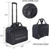 KROSER Rolling Laptop Bag Wheeled Briefcase Fits Up to 17.3 Inch Laptop Water-Proof Overnight Roller Case Computer Bag with RFID Pockets for Travel/Business/Men/Women-Black - Image 2