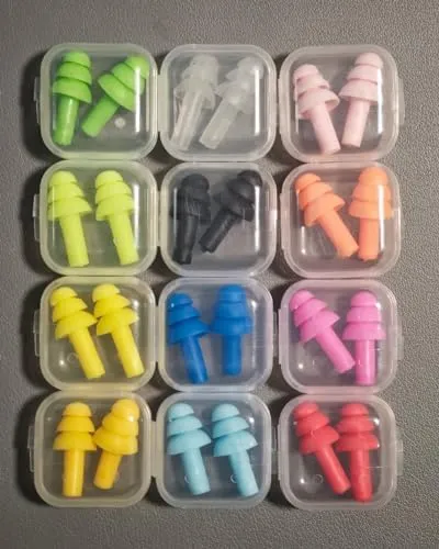 10 Pairs Noise Cancelling Ear Plugs, Premium Soft Silicone, Reusable, Waterproof, Hypoallergenic, Noise Reduction Earplugs for Swimming, Airplanes, Travelling, Sleeping & Snoring (Transparent Color) - Image 5