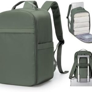 WEPLAN 17x10x9 United Airlines Personal Item Bag, Underseat Carry on Backpack, Waterproof Cabin Luggage Bag, Travel Essentials, Olive