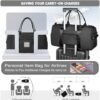 WOOMADA Women's Gym Duffel Bag, Travel Overnight Tote with Shoe Compartment, Large Wet Pocket & Trolley Sleeve, Ideal for Travel, Workout, Sport(Black) - Image 4