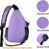 MOSISO Sling Backpack, Multipurpose Crossbody Shoulder Bag Travel Hiking Daypack - Image 3