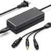 3 in 1 Replacement Charger for 2A 42v/36v 3 Claw (8mm/12mm) Female Port (5.5mm*2.5mm Universal 2.1mm) for, Jetson, Razor, Swagtron, Bird, Gotrax, Segway
