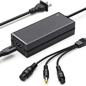 3 in 1 Replacement Charger for 2A 42v/36v 3 Claw (8mm/12mm) Female Port (5.5mm*2.5mm Universal 2.1mm) for, Jetson, Razor, Swagtron, Bird, Gotrax, Segway